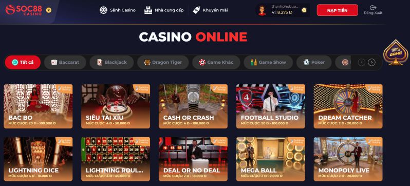 Đánh giá giao diện trang web của Mocbai Games - Mocbai
